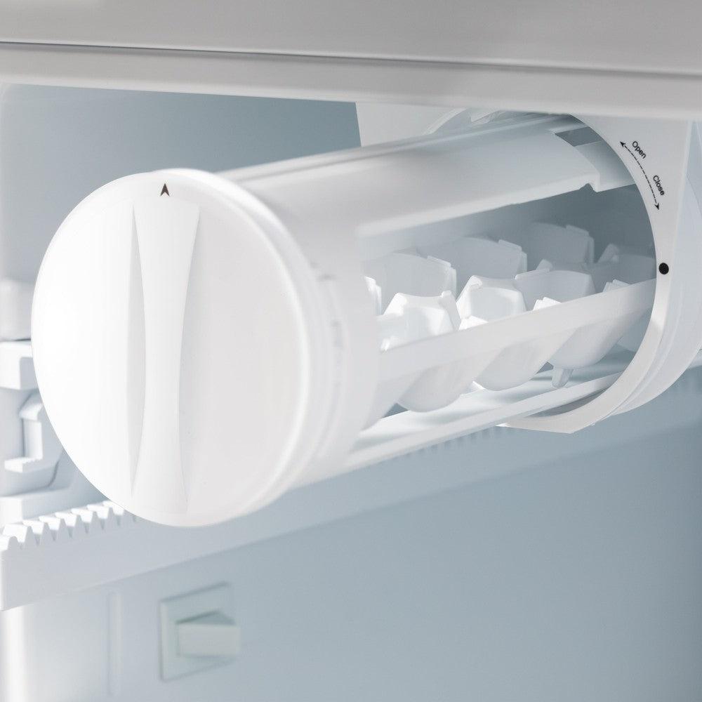 ZLINE Autograph Edition 36 in. 22.5 cu. ft. Counter-Depth French Door Refrigerator with Ice Maker in Fingerprint-Resistant Black Stainless Steel and Champagne Bronze Modern Handles (RFMZ-36-BS-FCB)