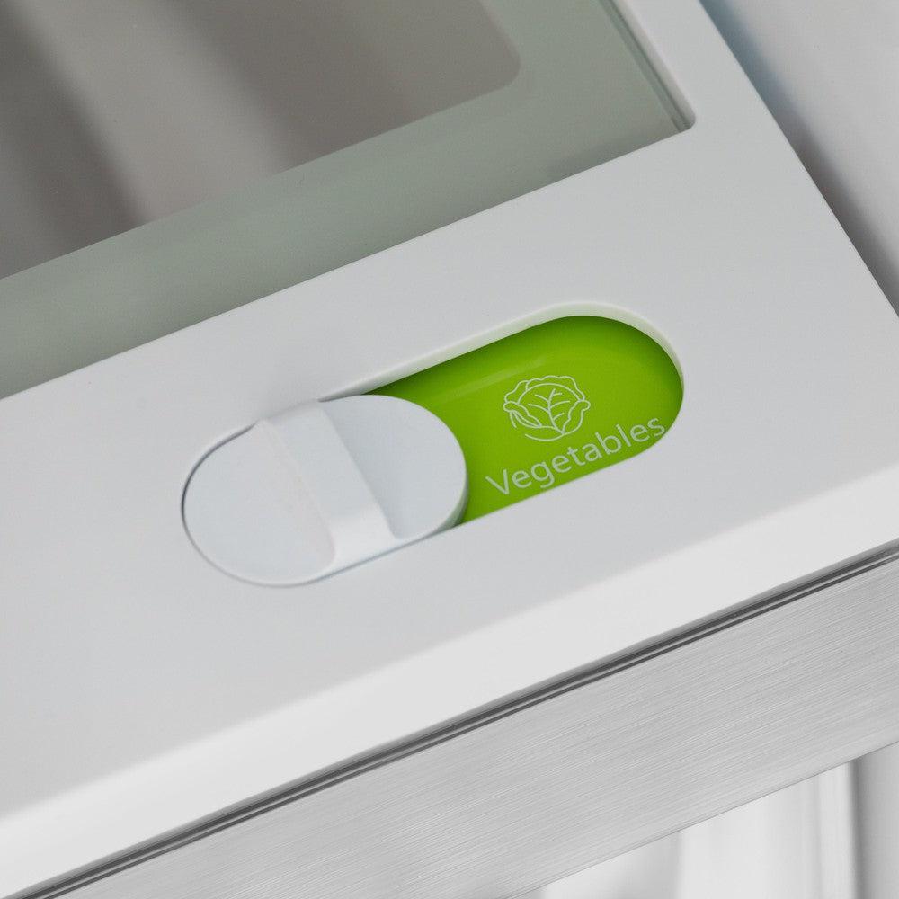 ZLINE Autograph Edition 36 in. 22.5 cu. ft. Counter-Depth French Door Refrigerator with Ice Maker in Fingerprint-Resistant Black Stainless Steel and Champagne Bronze Modern Handles (RFMZ-36-BS-FCB)