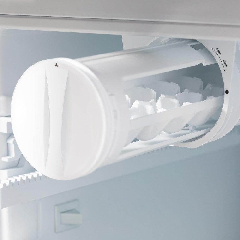 ZLINE Autograph Edition 36 in. 22.5 cu. ft. Counter-Depth French Door Refrigerator with Ice Maker in Fingerprint-Resistant Stainless Steel with Champagne Bronze Modern Handles (RFMZ-36-FCB)