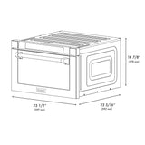 ZLINE 24 in. 1.2 cu. ft. Built-in Microwave Drawer with a Traditional Handle in Stainless Steel (MWD-1-H)