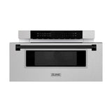 ZLINE Autograph Edition 30 in. 1.2 cu. ft. Built-In Microwave Drawer in Fingerprint Resistant Stainless Steel with Matte Black Accents (MWDZ-30-SS-MB)