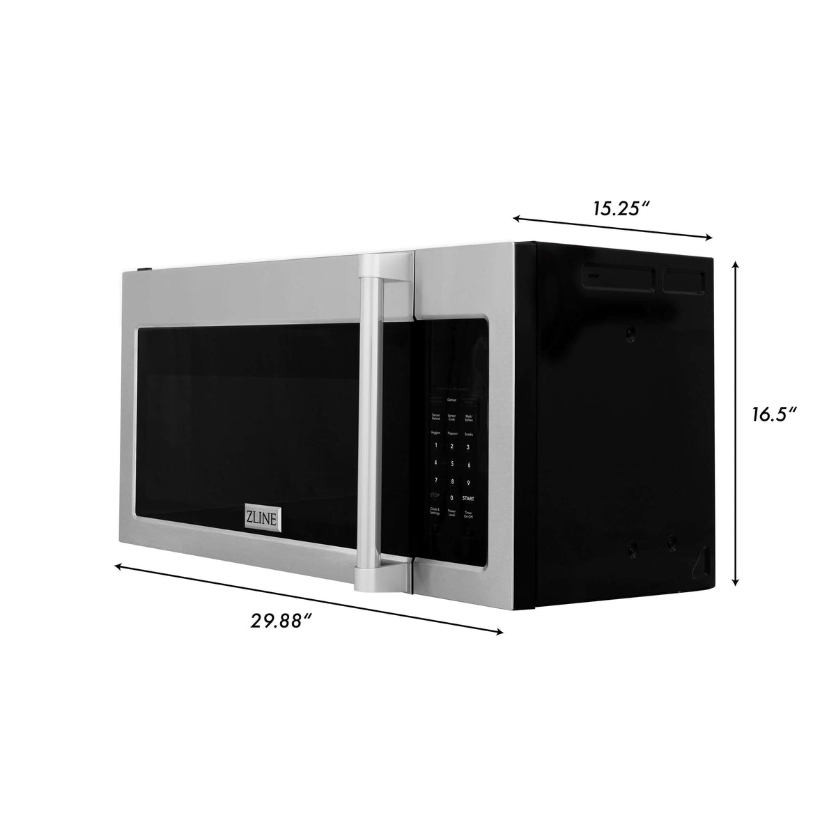 ZLINE 30 in. Kitchen Package Stainless Steel Dual Fuel Range and Over-the-Range Microwave with Traditional Handle (2KP-RAOTRH30)