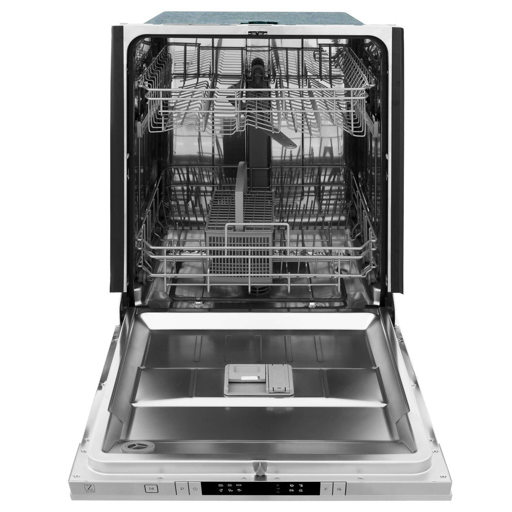 ZLINE Kitchen Package with Stainless Steel 30 in. Dual Fuel Range, 30 in. Over-the-Range Microwave, and 24 in. Dishwasher (3KP-RAOTR30-DW)