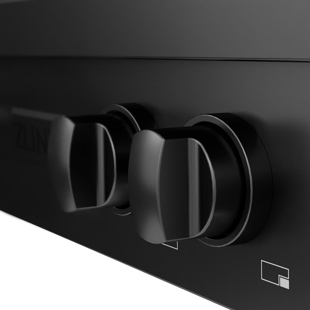 ZLINE 30 in. Paramount Gas Rangetop with 4 Brass Burners and Porcelain Cooktop in Black Stainless Steel (SRTB-BR-30)