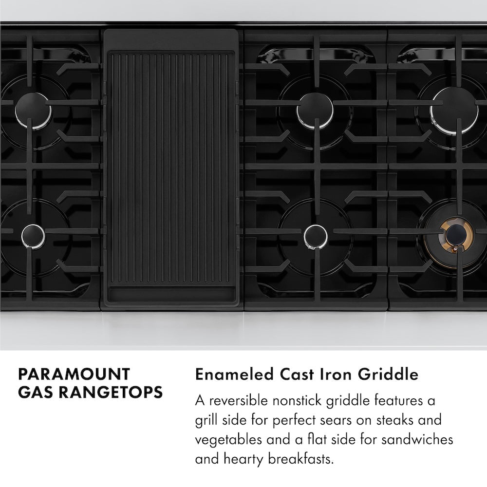 ZLINE 48 in. Paramount Gas Rangetop with 8 Burners and Porcelain Cooktop in Stainless Steel (SRT48)