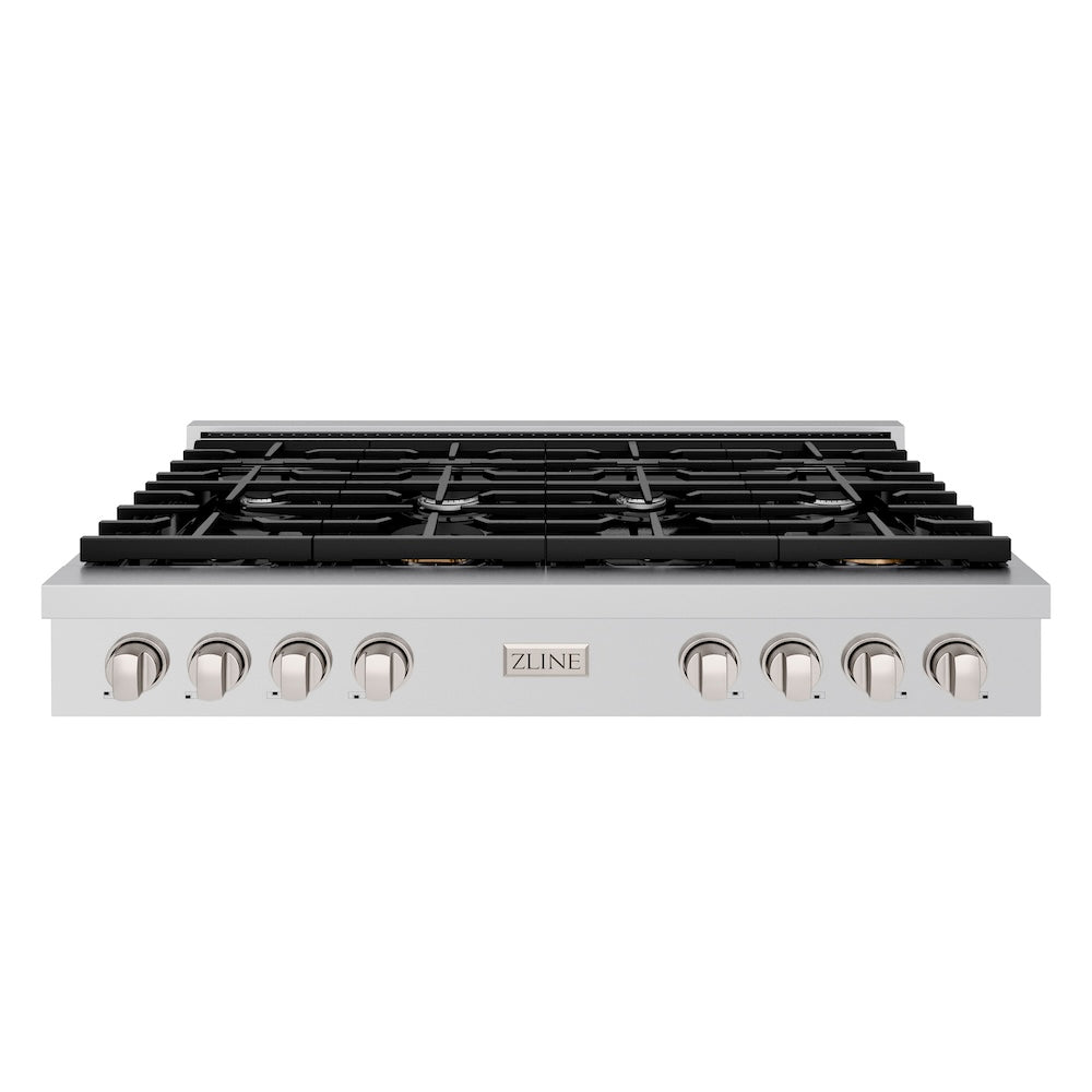 ZLINE 48 in. Paramount Gas Rangetop with 8 Burners and Porcelain Cooktop in Stainless Steel (SRT48)