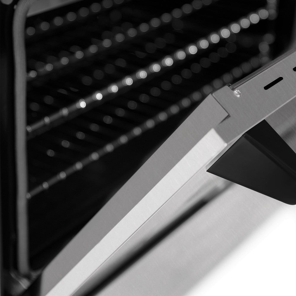 ZLINE Autograph Edition 48 in. 6.0 cu. ft. Legacy Dual Fuel Range with 7 Burner Gas Cooktop and 2 Electric Ovens in DuraSnow® Stainless Steel and Matte Black Accents (RASZ-SN-48-MB)