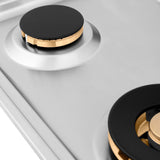 ZLINE 30 in. Gas Cooktop with 4 Brass Burners (RC-BR-30)