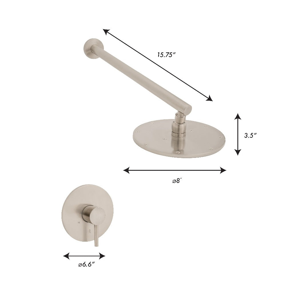 ZLINE El Dorado Rainfall Shower Faucet in Brushed Nickel (ELD-SHF-BN)