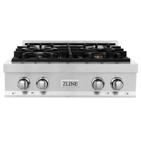 ZLINE 30 in. Porcelain Gas Stovetop with 4 Gas Brass Burners (RT-BR-30)