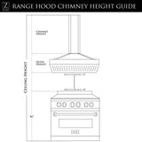 ZLINE Designer Series Wall Mount Range Hood in Fingerprint Resistant Stainless Steel with Mirror Accents (655MR)
