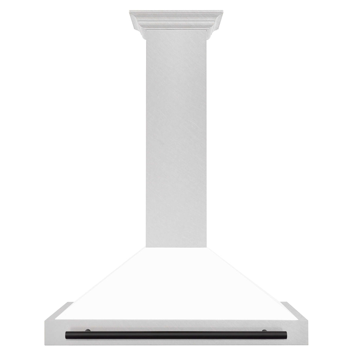 ZLINE Autograph Edition 36 in. Fingerprint Resistant Stainless Steel Range Hood with White Matte Shell and Accented Handle (KB4SNZ-WM36)