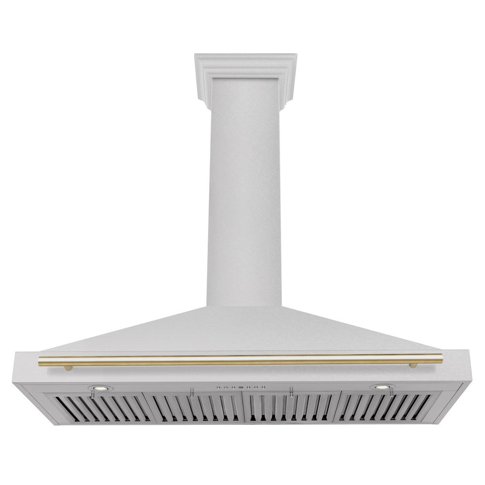 ZLINE Autograph Edition 48 in. Fingerprint Resistant Stainless Steel Range Hood with Accents (KB4SNZ-48)