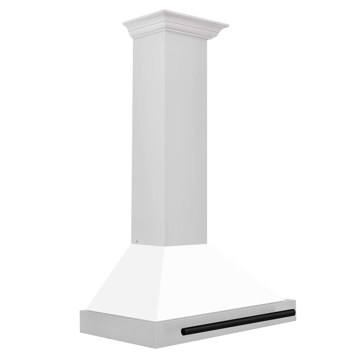 ZLINE Autograph Edition 30 in. Stainless Steel Range Hood with White Matte Shell and Accents (KB4STZ-WM30)