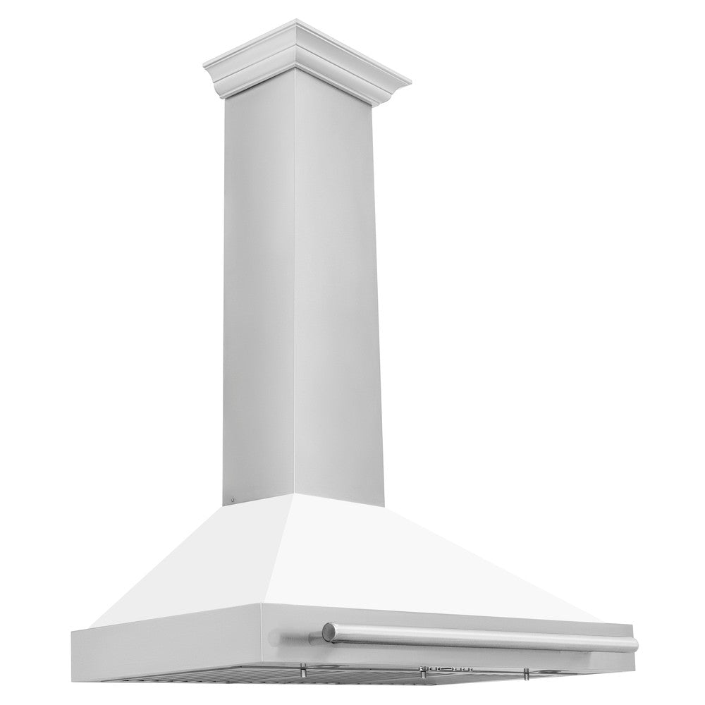 ZLINE 48 in. Stainless Steel Range Hood with Stainless Steel Handle and Colored Shell Options (KB4STX-48)-Range Hoods-KB4STX-WM-48 ZLINE Kitchen and Bath