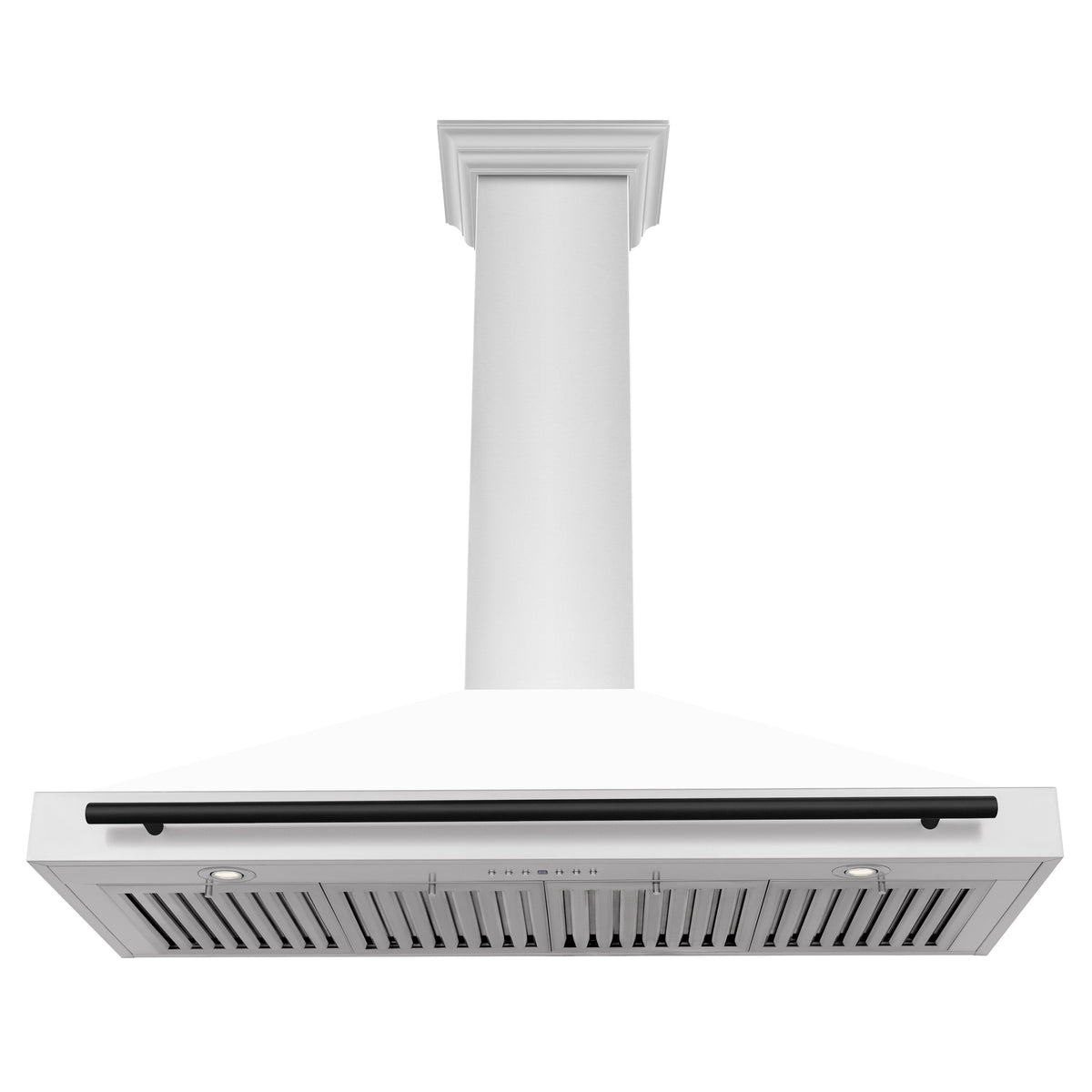 ZLINE Autograph Edition 48 in. Stainless Steel Range Hood with White Matte Shell and Accents (KB4STZ-WM48)