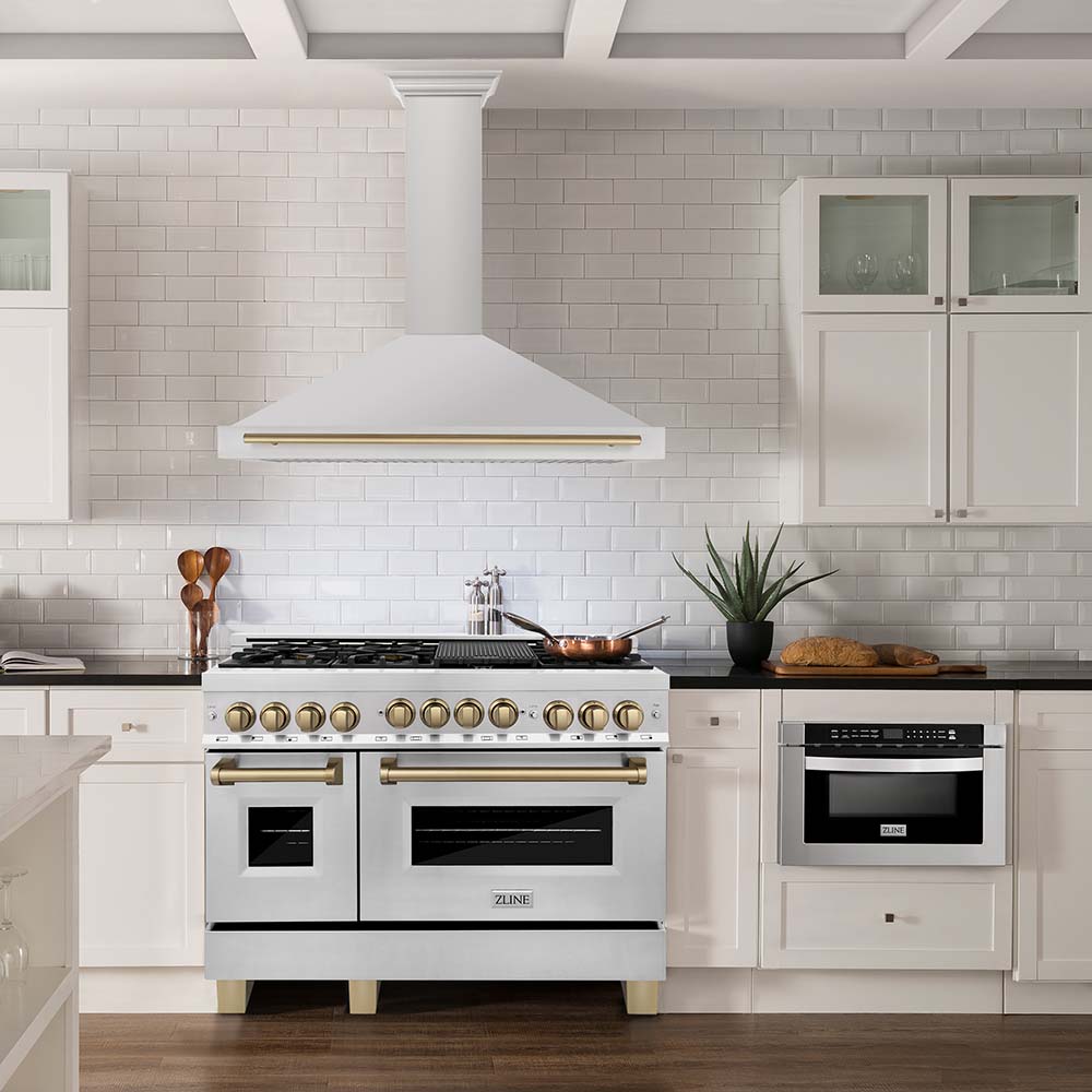 ZLINE Autograph Edition 48 in. Stainless Steel Range Hood with Stainless Steel Shell and Accents (KB4STZ-48)