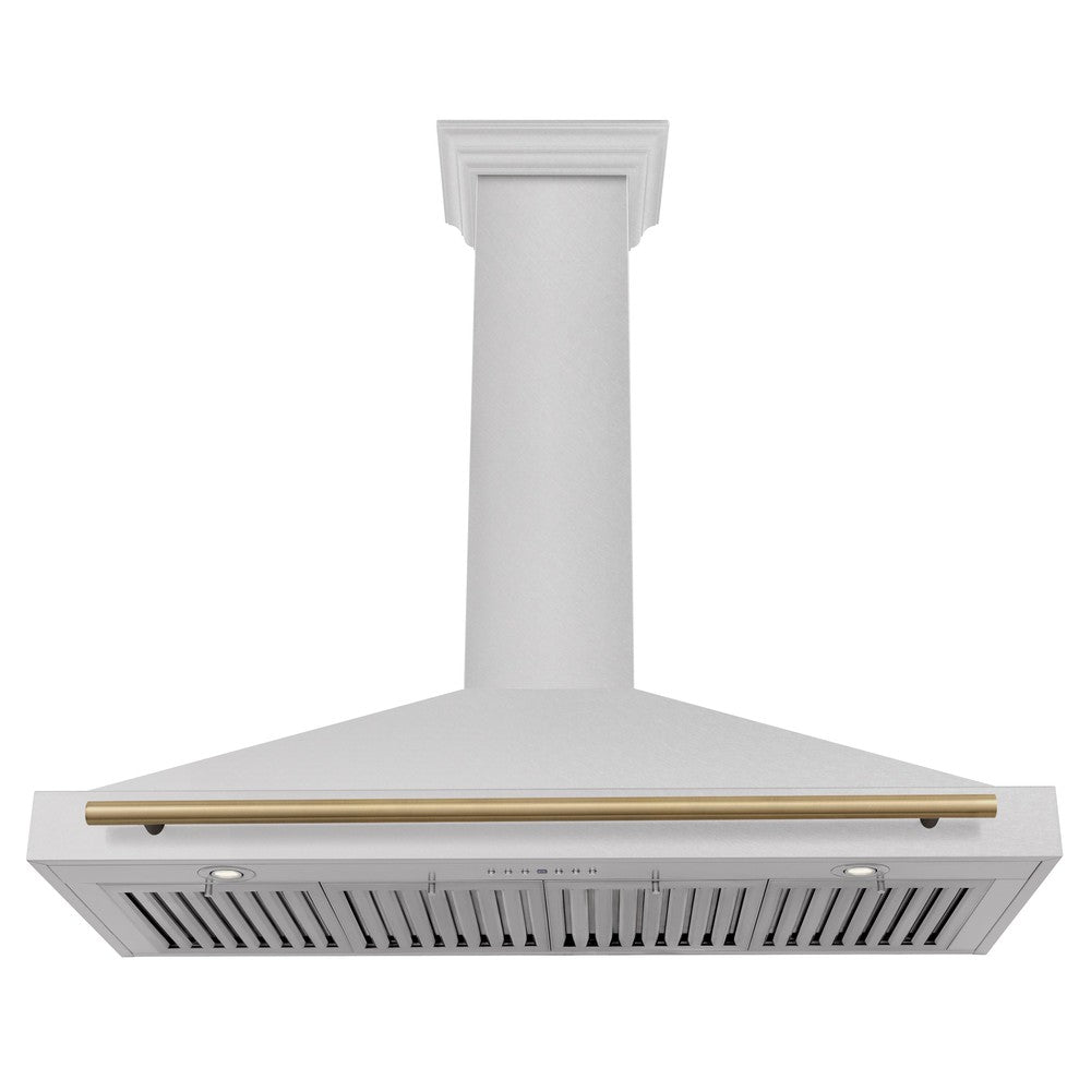 ZLINE Autograph Edition 48 in. Fingerprint Resistant Stainless Steel Range Hood with Accents (KB4SNZ-48)