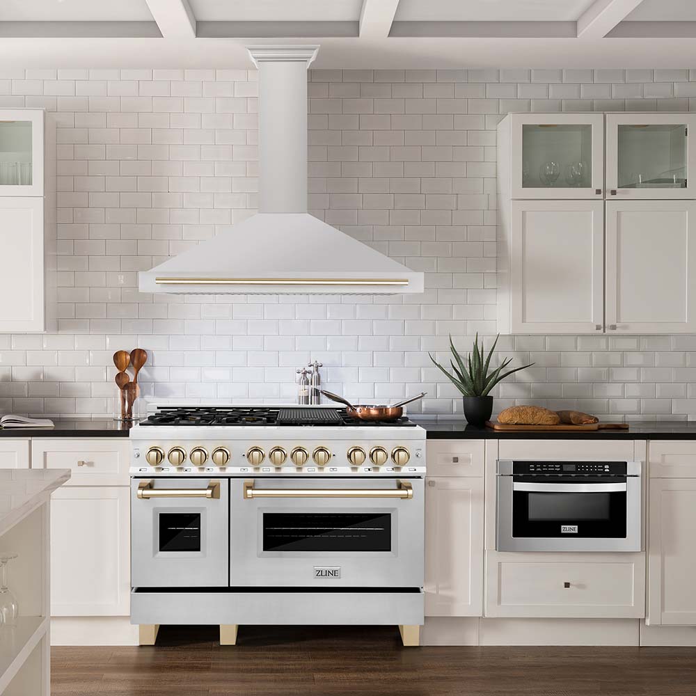 ZLINE Autograph Edition 48 in. Stainless Steel Range Hood with Stainless Steel Shell and Accents (KB4STZ-48)