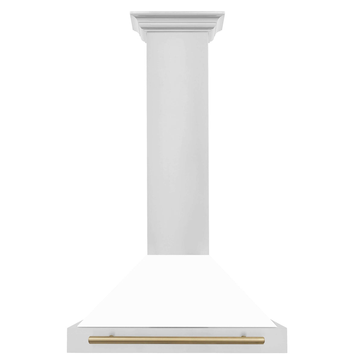 ZLINE Autograph Edition 30 in. Stainless Steel Range Hood with White Matte Shell and Accents (KB4STZ-WM30)