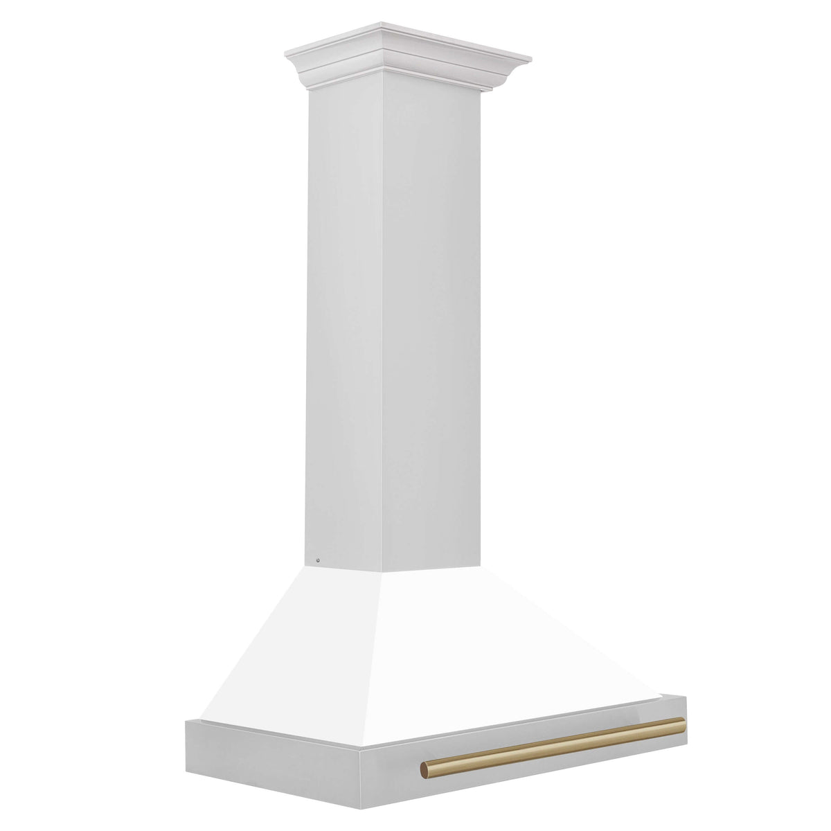 ZLINE Autograph Edition 30 in. Stainless Steel Range Hood with White Matte Shell and Accents (KB4STZ-WM30)