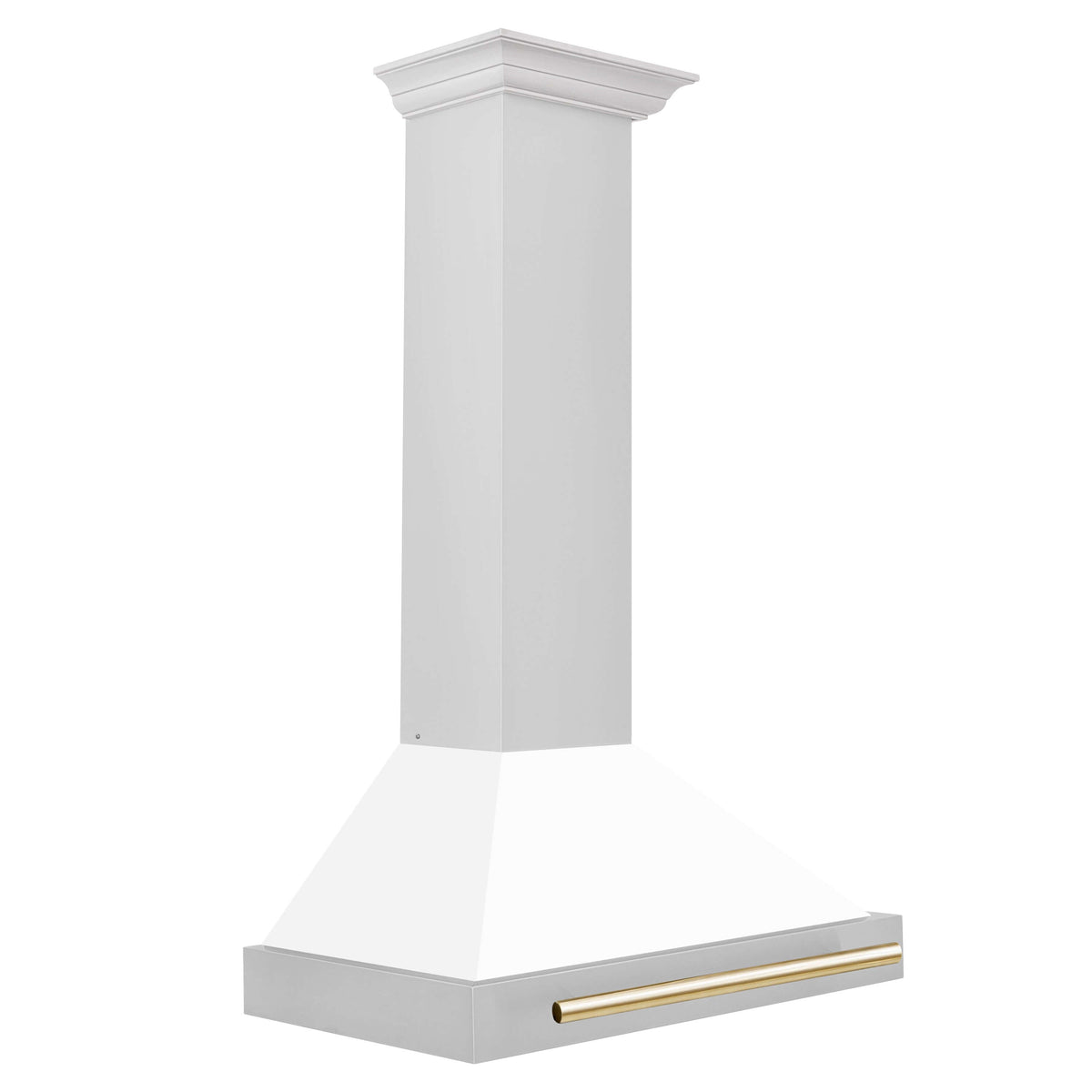 ZLINE Autograph Edition 30 in. Stainless Steel Range Hood with White Matte Shell and Accents (KB4STZ-WM30)