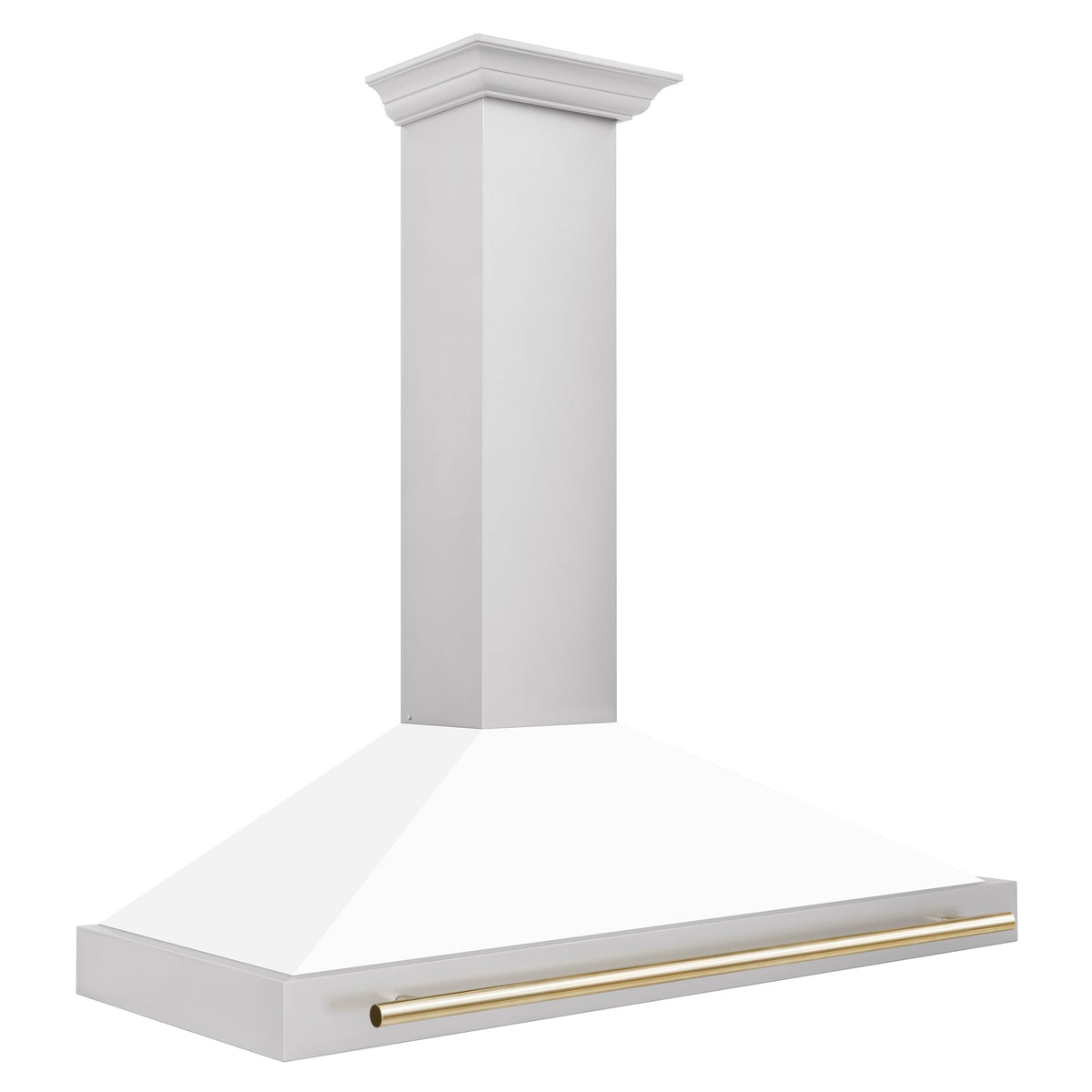 ZLINE Autograph Edition 48 in. Stainless Steel Range Hood with White Matte Shell and Accents (KB4STZ-WM48)