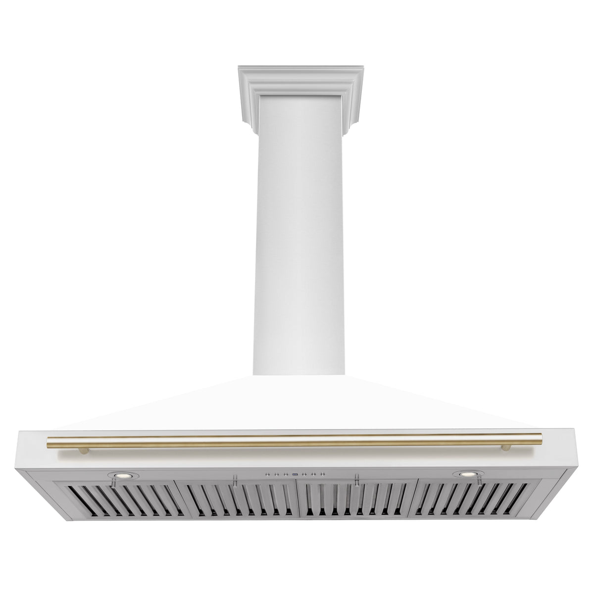 ZLINE Autograph Edition 48 in. Stainless Steel Range Hood with White Matte Shell and Accents (KB4STZ-WM48)