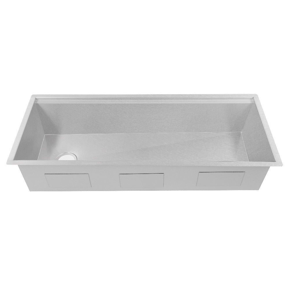 ZLINE Garmisch 43 in. Undermount Single Bowl Scratch Resistant Stainless Steel Kitchen Sink with Bottom Grid and Accessories (SLS-43S)