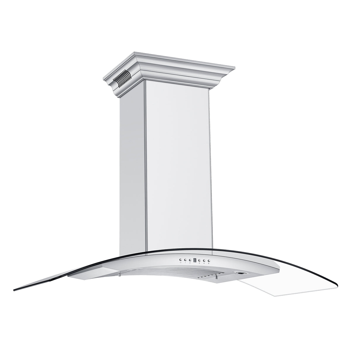 ZLINE Ducted Vent Wall Mount Range Hood in Stainless Steel with Built-in CrownSound Bluetooth Speakers (KN4CRN-BT)
