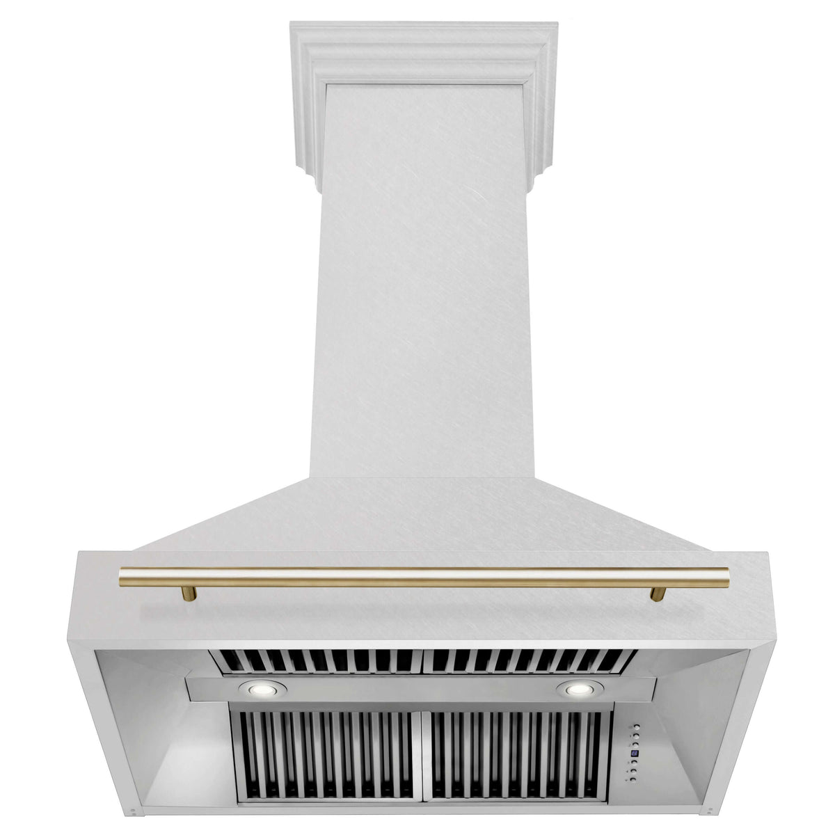 ZLINE Autograph Edition 36 in. Fingerprint Resistant Stainless Steel Range Hood with Stainless Steel Shell and Colored Handle (8654SNZ-36)