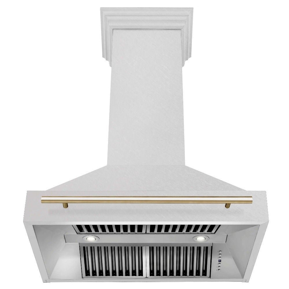 ZLINE Autograph Edition 36 in. Fingerprint Resistant Stainless Steel Range Hood with Stainless Steel Shell and Handle (8654SNZ-36)