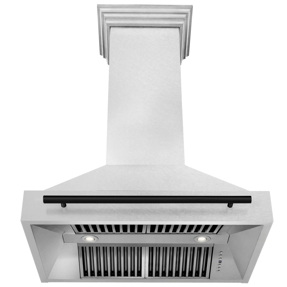 ZLINE Autograph Edition 36 in. Fingerprint Resistant Stainless Steel Range Hood with Stainless Steel Shell and Colored Handle (8654SNZ-36)