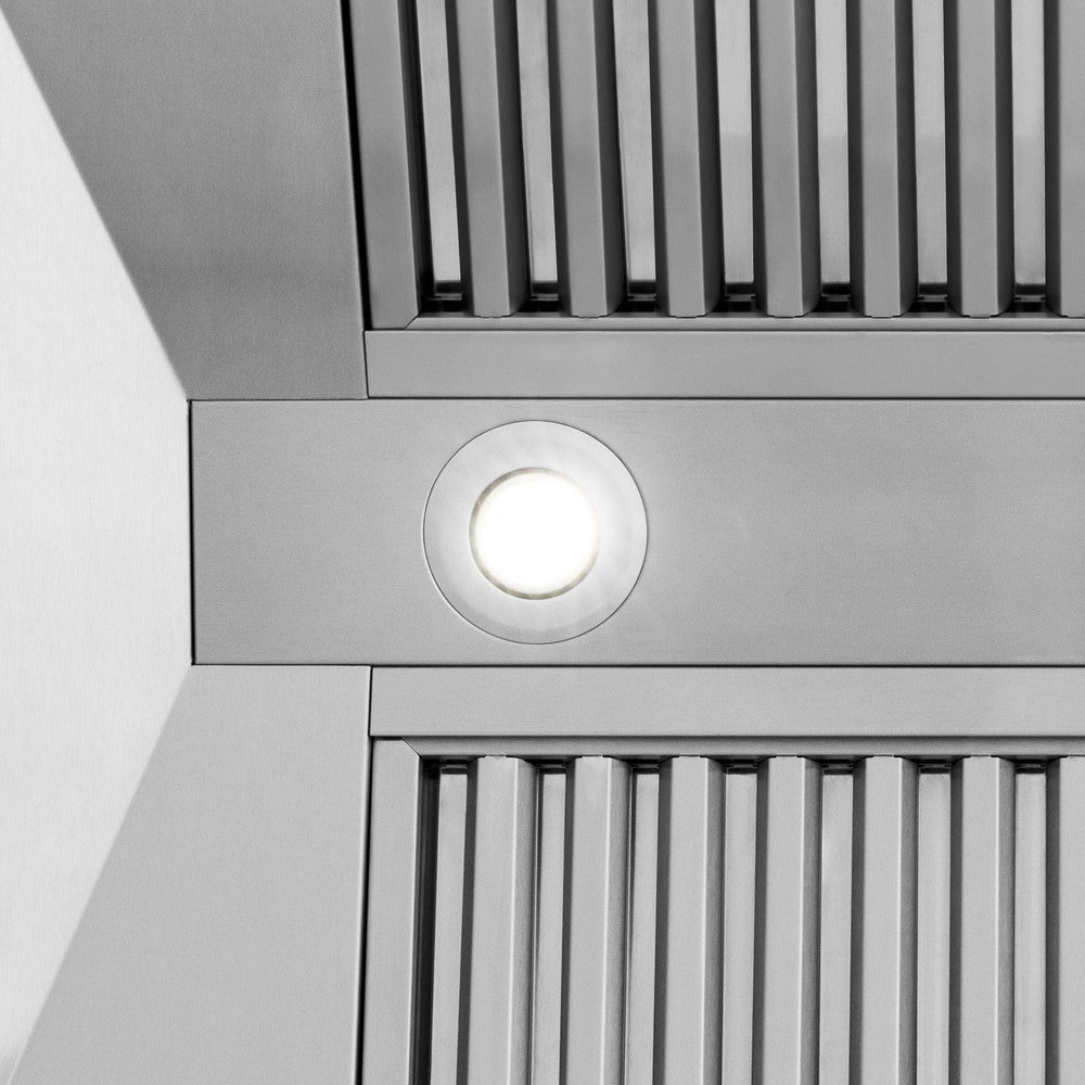 ZLINE Autograph Edition 30 in. Stainless Steel Range Hood with White Matte Shell and Accents (8654STZ-WM30)