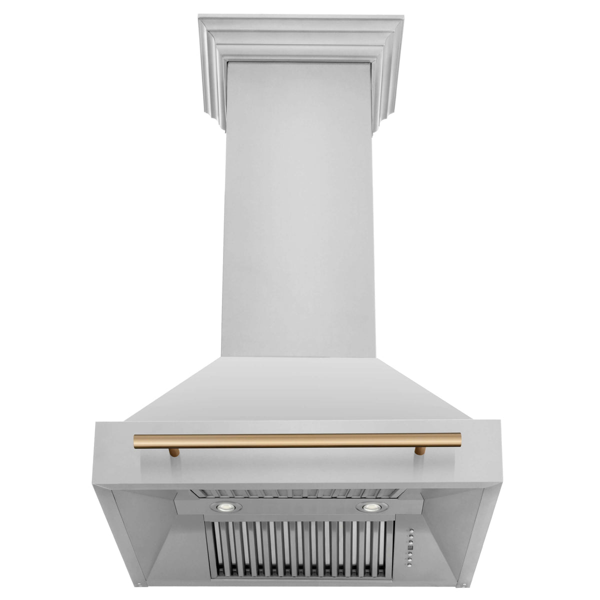 ZLINE Autograph Edition 30 in. Kitchen Package with Stainless Steel Dual Fuel Range, Range Hood, Dishwasher and Refrigerator with Champagne Bronze Accents (4KAPR-RARHDWM30-CB)