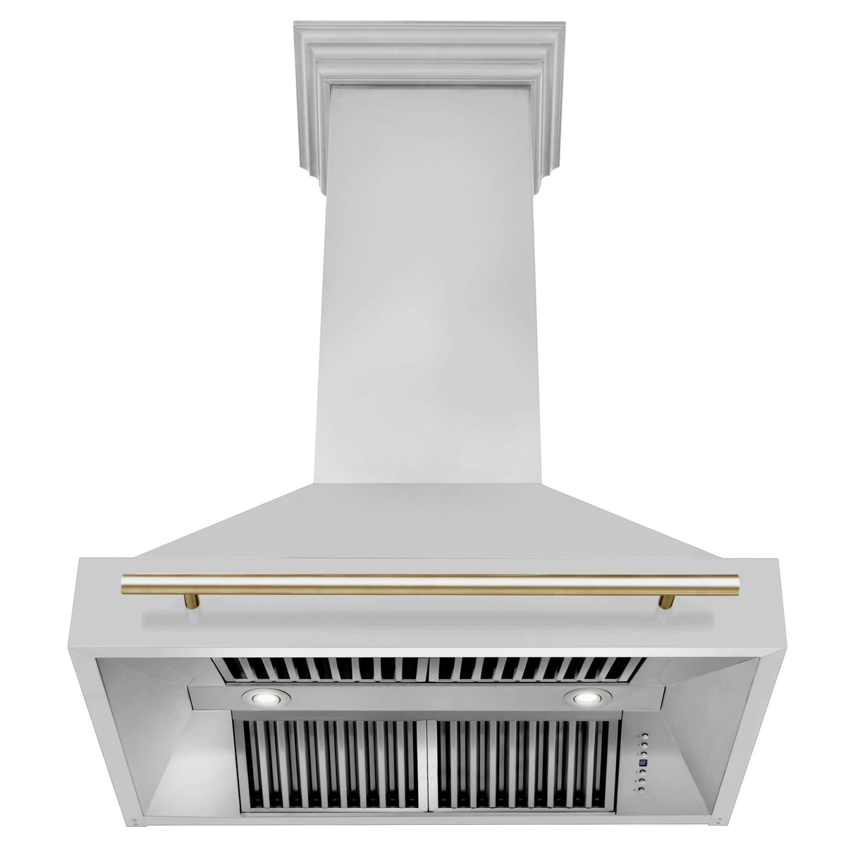 ZLINE Autograph Edition 36 in. Kitchen Package with Stainless Steel Dual Fuel Range, Range Hood, Dishwasher and Refrigerator with Polished Gold Accents (4KAPR-RARHDWM36-G)