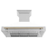 ZLINE Autograph Edition 48 in. Stainless Steel Range Hood with White Matte Shell and Handle (8654STZ-WM48)