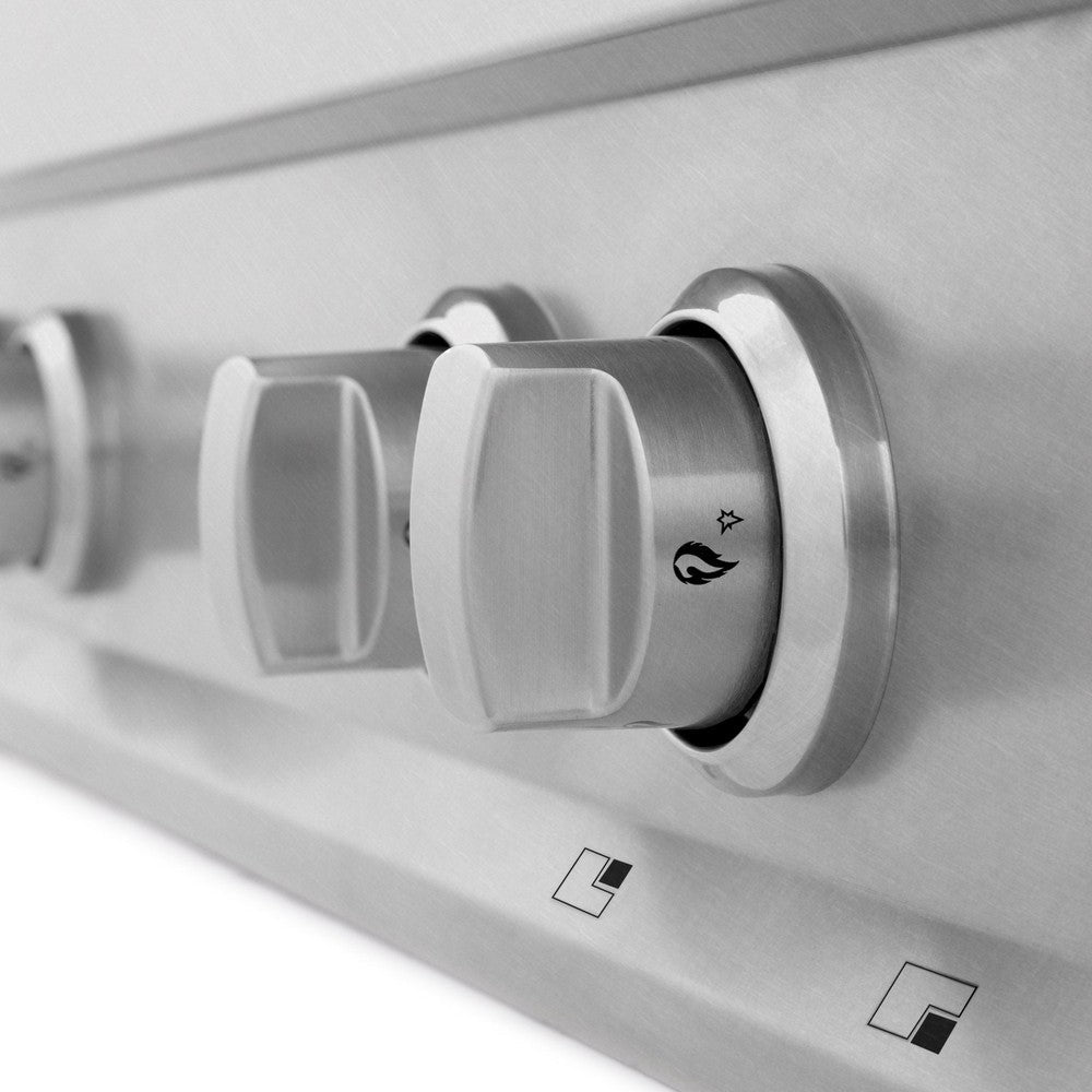 ZLINE 36 in. Porcelain Rangetop in DuraSnow® Stainless Steel with 6 Gas Burners (RTS-36)