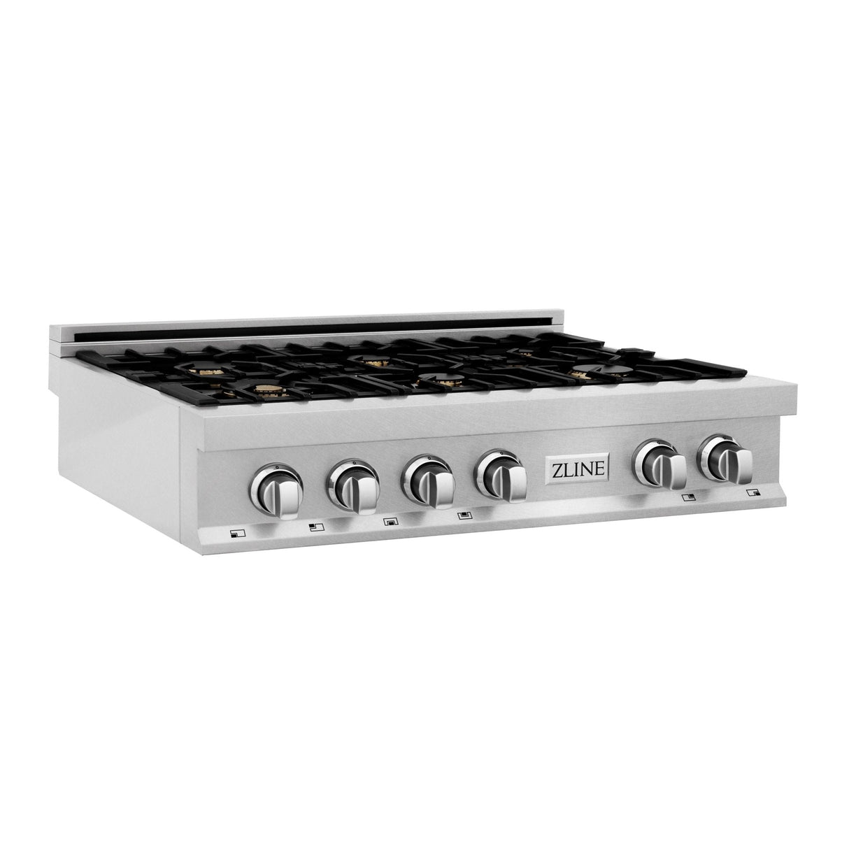 ZLINE 36 in. Porcelain Rangetop in DuraSnow® Stainless Steel with 6 Gas Burners (RTS-36)