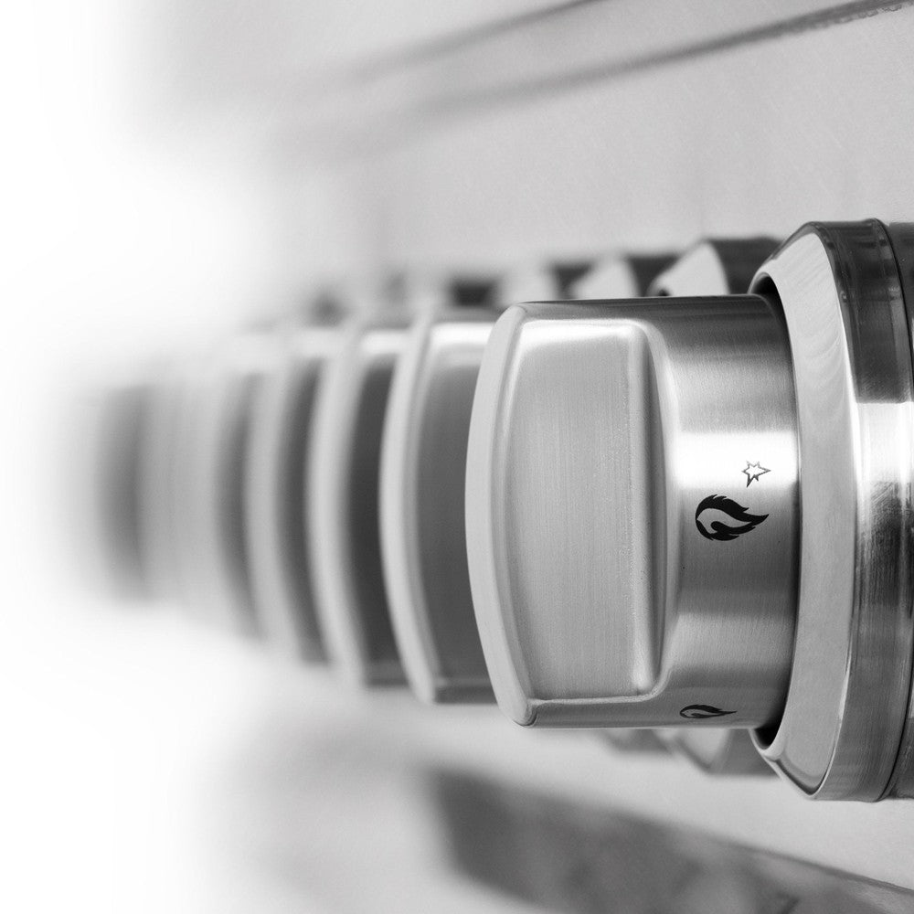 ZLINE 36 in. 4.6 cu. ft. Legacy Dual Fuel Range with 6 Burner Gas Cooktop and Electric Convection Oven in DuraSnow® Stainless Steel (RAS-SN-36)