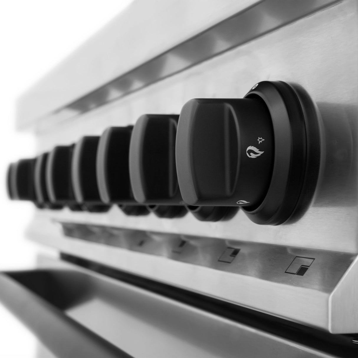 ZLINE Autograph Edition 36 in. 4.6 cu. ft. Legacy Dual Fuel Range with 6 Burner Gas Cooktop and Electric Convection Oven in Stainless Steel and Matte Black Accents (RAZ-36-MB)