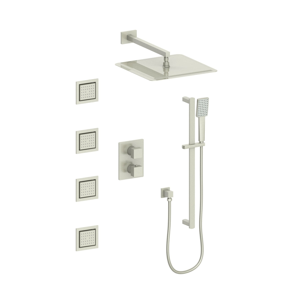 ZLINE Crystal Bay Thermostatic Shower System with Body Jets, color options available (CBY-SHS-T3) - Rustic Kitchen & Bath - Shower Systems - Rustic Kitchen & Bath