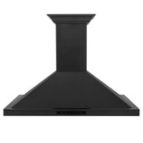 ZLINE Ducted Vent Wall Mount Range Hood in Black Stainless Steel with Built-in ZLINE CrownSound Bluetooth Speakers (BSKBNCRN-BT)