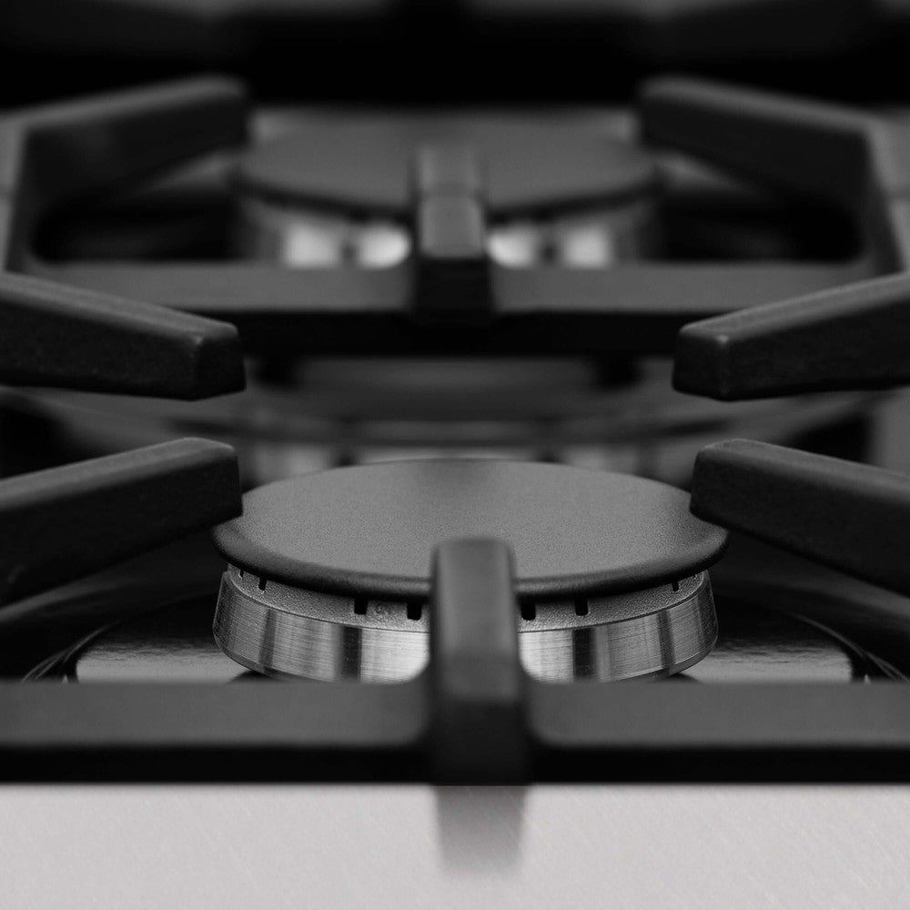 ZLINE 24 in. 2.8 cu. ft. Legacy Dual Fuel Range with 4 Burner Gas Cooktop and Electric Convection Oven in DuraSnow® Stainless Steel (RAS-SN-24)