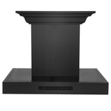ZLINE Wall Mount Range Hood in Black Stainless Steel with Built-in ZLINE CrownSound Bluetooth Speakers (BSKENCRN-BT)