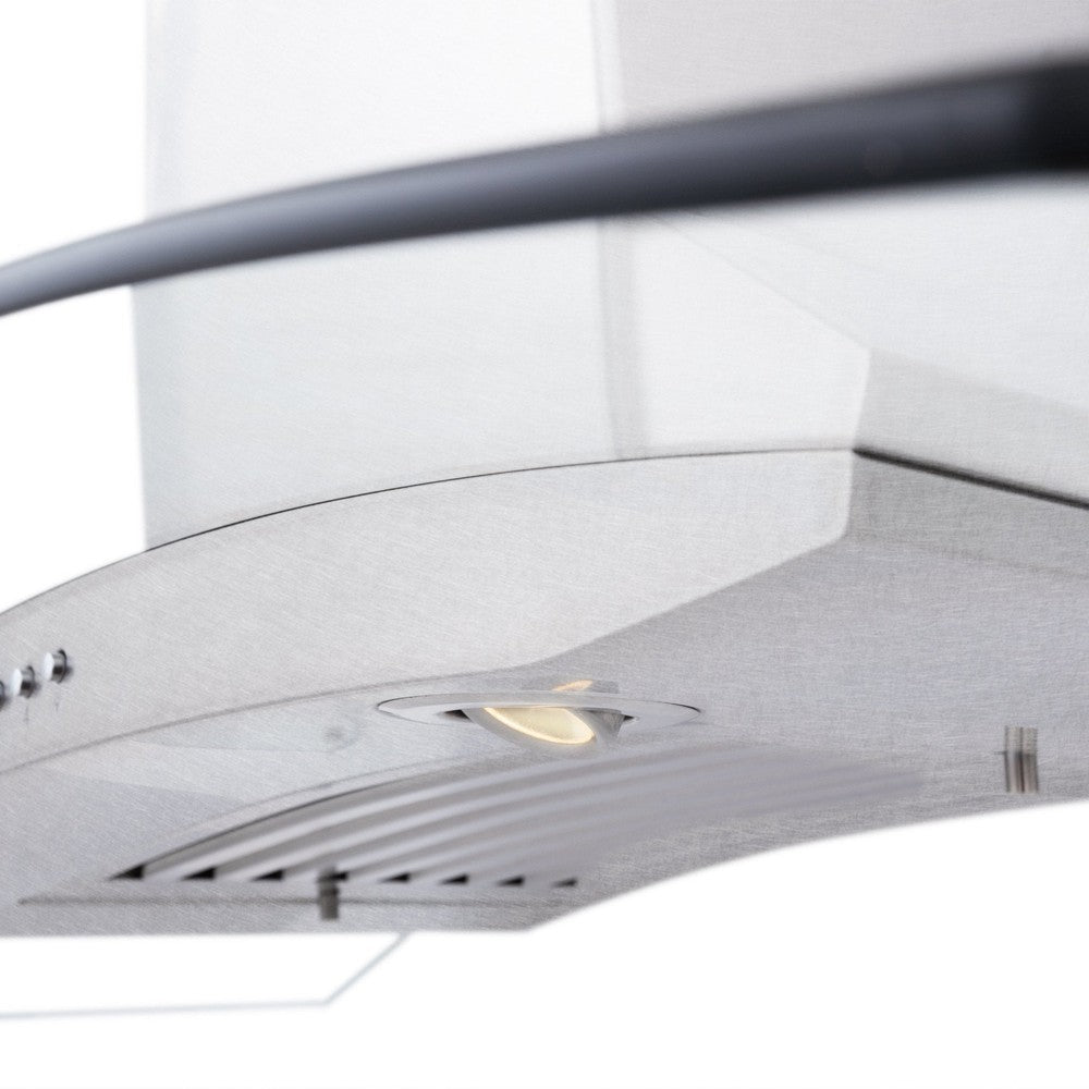 ZLINE Ducted Wall Mount Range Hood in Fingerprint Resistant Stainless Steel & Glass (8KN4S)