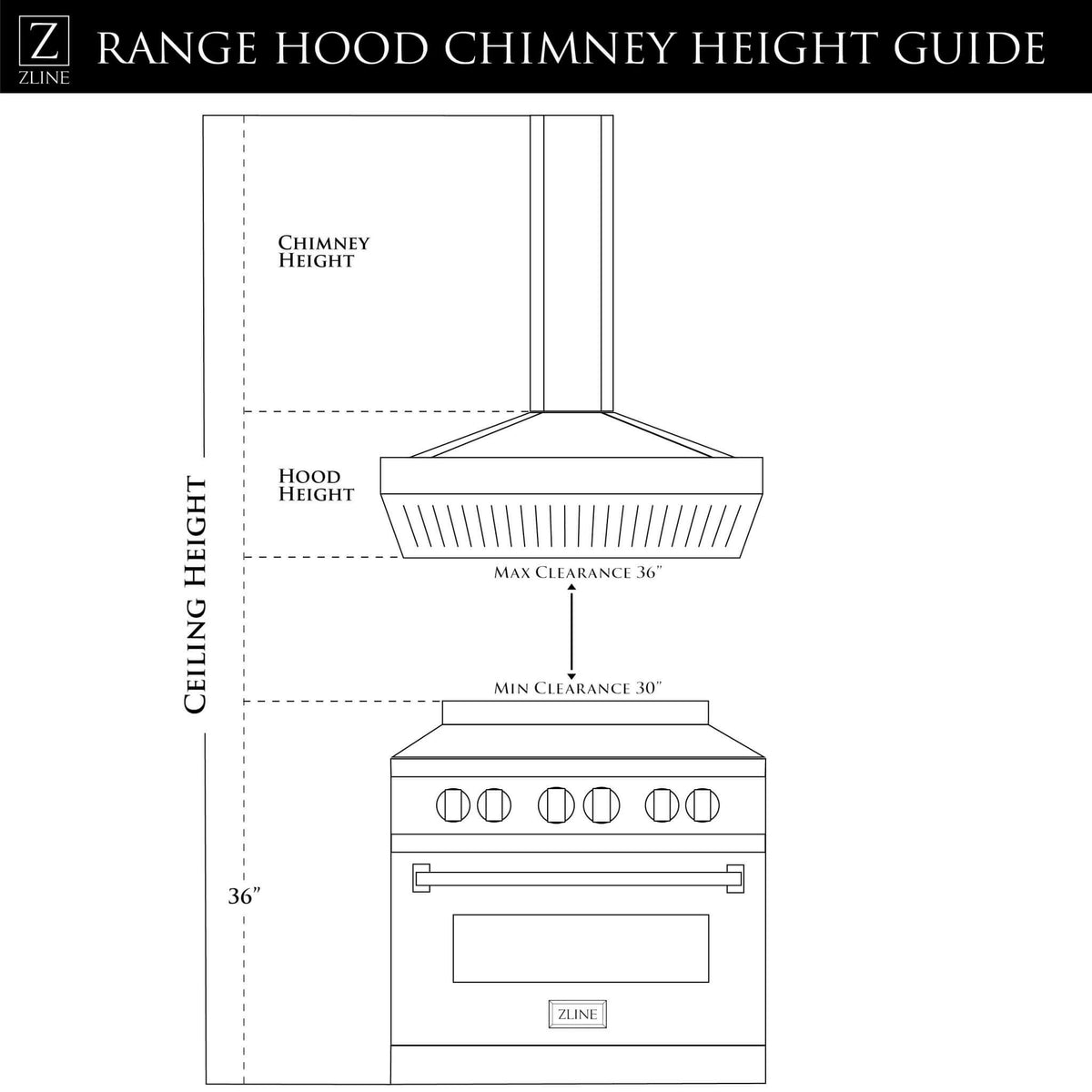 ZLINE Convertible Vent Wall Mount Range Hood in Stainless Steel and Glass (KN)