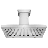 ZLINE Ducted Vent Wall Mount Range Hood in Stainless Steel with Built-in ZLINE CrownSound Bluetooth Speakers (KL3CRN-BT)