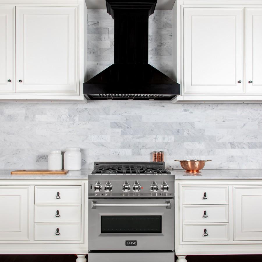 ZLINE Wooden Wall Mount Range Hood In Black (KPCC)