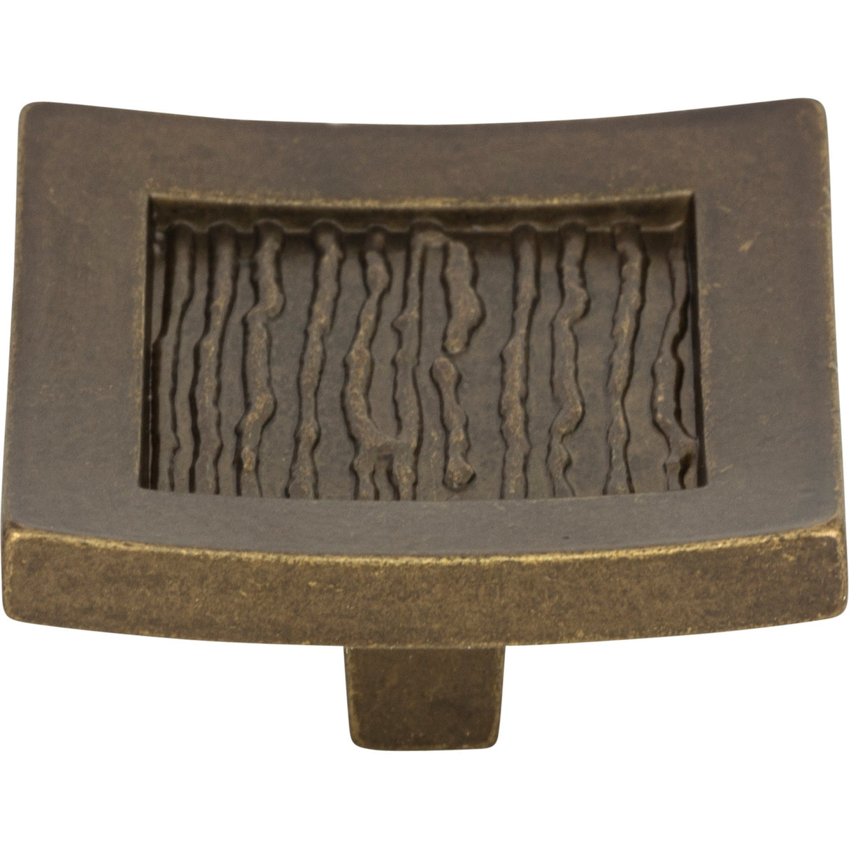 Atlas Homewares Primitive Square Knob 1 1/2 Inch Burnished Bronze
